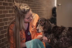Vet Tech student and patient