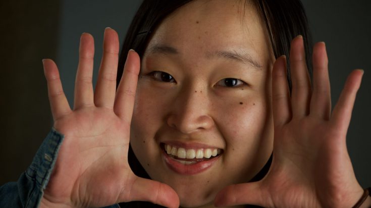 Asian female student