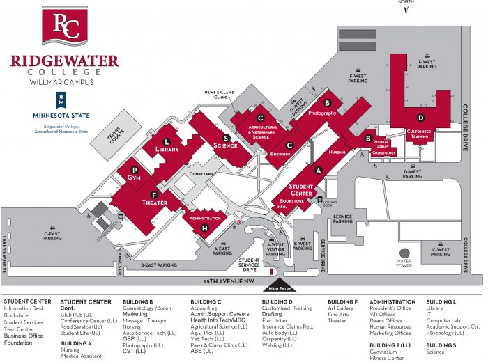 Willmar Campus Map