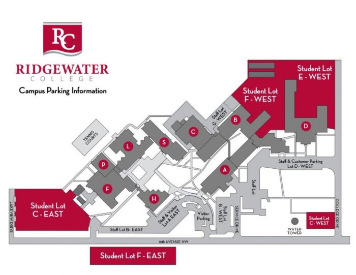 Willmar Campus Parking Map