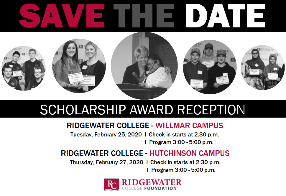 Save the date image for scholarship award reception