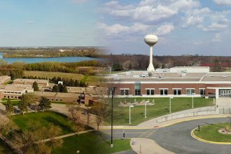 aerial views of campuses