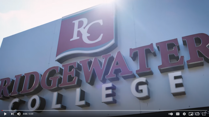 Image of the Ridgewater College sign