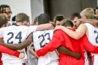 Basketball Huddle Men's basketball huddle