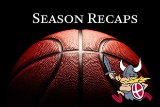 Basketball and Warrior with season recaps text