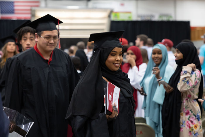 Photo of multicultural students graduating