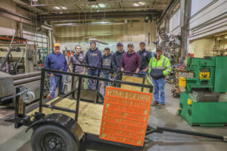 Photo of Ridgewater Welding students and faculty with partners of Special Hunt project