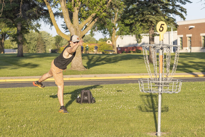 Photo of disc golf competitor