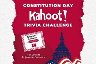 Constitution Day Kahoot Trivia Challenge. Current students play to compete for Bookstore Gift Cards.